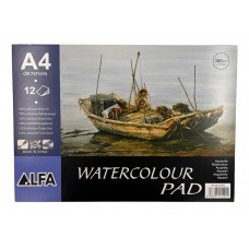 Alfa Watercolor Pad, 12 Sheets, 300gm2, 140lbs / A4